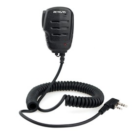 Retevis H-777 Walkie Talkies Mic 2 Pin Shoulder Speaker Mic Compatible with Retevis RT22 RT21 RT68 RT27 RB26 RT85 RT22S RT86 RT19 RT17 Baofeng UV-5R BF-F8HP 2 Way Radios,with 3.5mm Audio Jack(1 Pack)