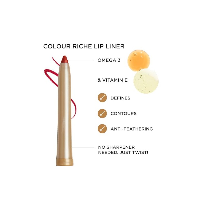L'Oréal Paris Colour Riche Lip Liner, Toffee To Be, 0.007