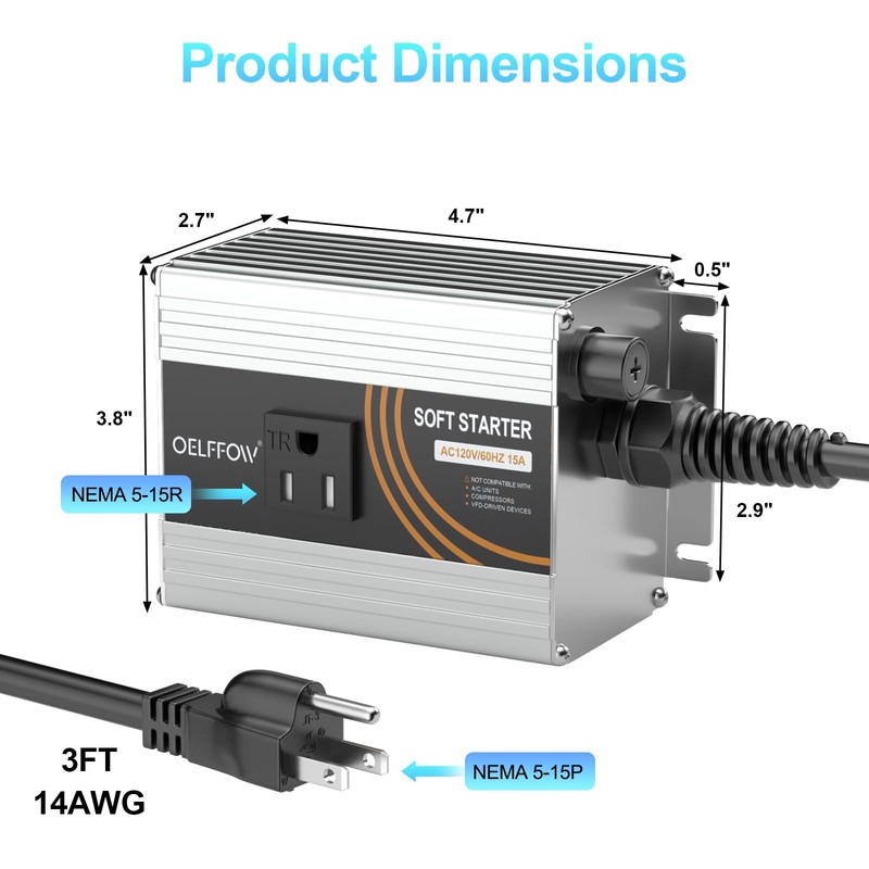 OELFFOW 120V Soft Starter for Power Tools