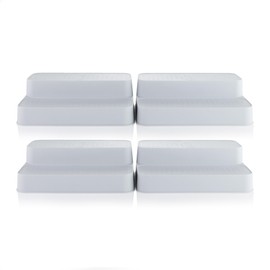 Minky 2 Tier Shelf Organisers - 4 Pack Cupboard Organiser, Grey, Kitchen Cupboard Organiser, Kitchen Shelf & Spice Organiser, Two Tier Cupboard Storage Organiser, Space Saving, UK Made