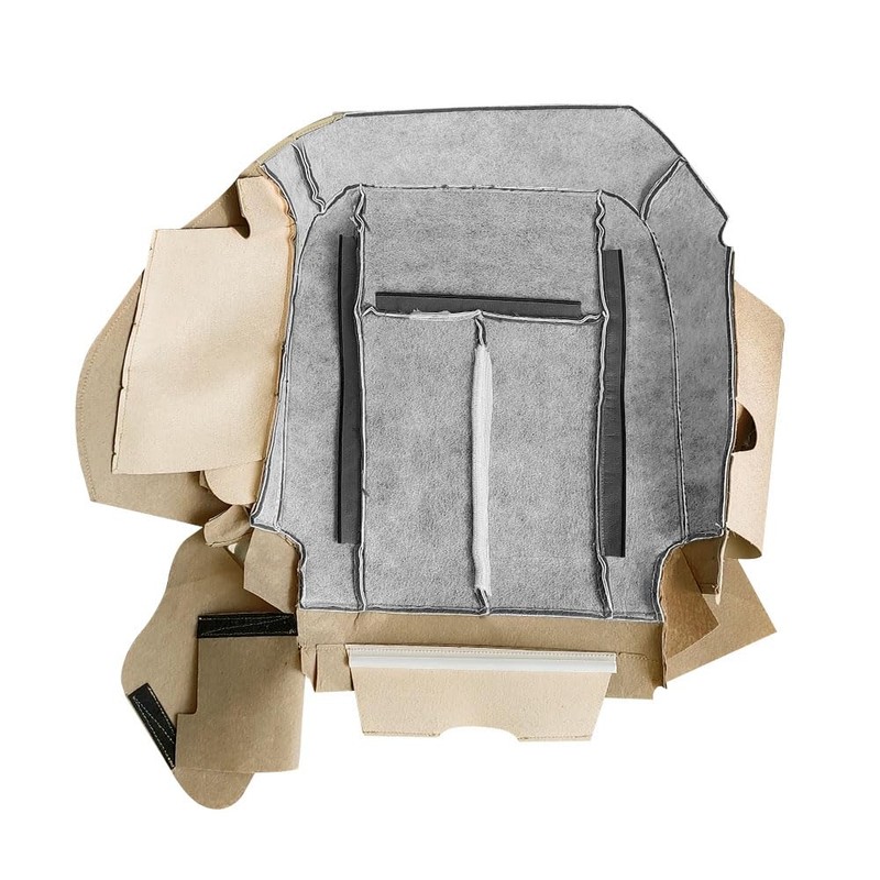 Zieichy Driver Side Bottom Replacement Leather Seat Cover Tan Compatible