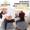 GOLDNITE Yoga Ball 30in Exercise Ball Grey Swiss Balance Ball,