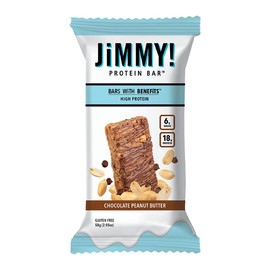 JiMMY'S! Functional Protein Bar - Chocolate Peanut Butter - 12 Count - 18g of Protein, Low Sugar, Gluten Free