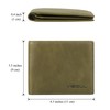 VISOUL Mens Bifold Leather RFID Blocking Wallet with 2 ID