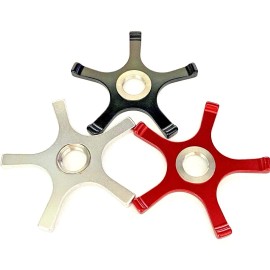 PRO Challenger 68mm OD Aluminum Drag Star Wheel for Penn 4/0 (113H) And Other Models - Silver