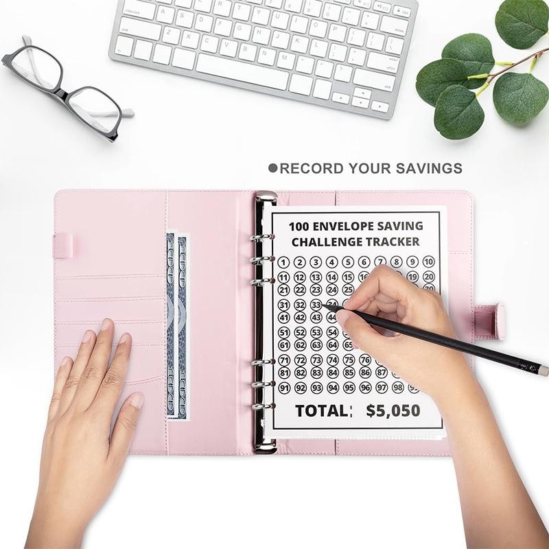 100 Envelopes Saving Challenge, A5 Money Saving Budget Binder with
