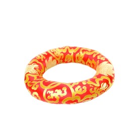 Dharma Guru Cushion Pillow for Tibetan Singing Bowl (Red, 3 Inch)