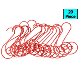 True Face Ornament Hooks Christmas Ornament Christmas Tree Baubles Ball Hangers S-Shaped Metal Hooks Xmas Decoration S Hooks Red 47-24