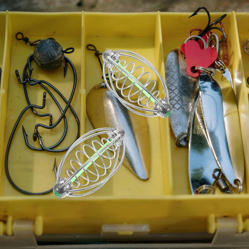 WHAMVOX 12Pcs Fishing Bait Trap Cages Durable Fishing Gear for