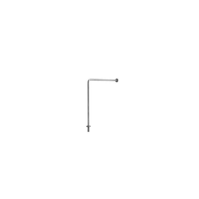 HomeStock Coastal Cool Stainless Steel Floor to Wall Grab Bar