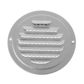 TopHomer 5.90"/150mm Air Cent Grill, White Air Vent Louver, Metal Vent Cover, Round Grill Cover Built-in Fly Screen, Vents with Barb design for Bathroom, Home, Office, Kitchen