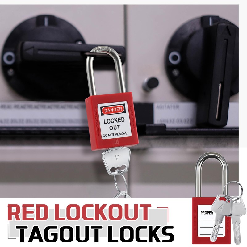 Landhoow 24 Set Lockout Tagout Locks Set, Safety Padlock, Loto