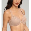 Lemorosy Women's Plus Size Front Closure Lace Bra Full Coverage
