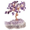 Mookaitedecor Amethyst Crystal Tree with electroplated colourful quartz base and