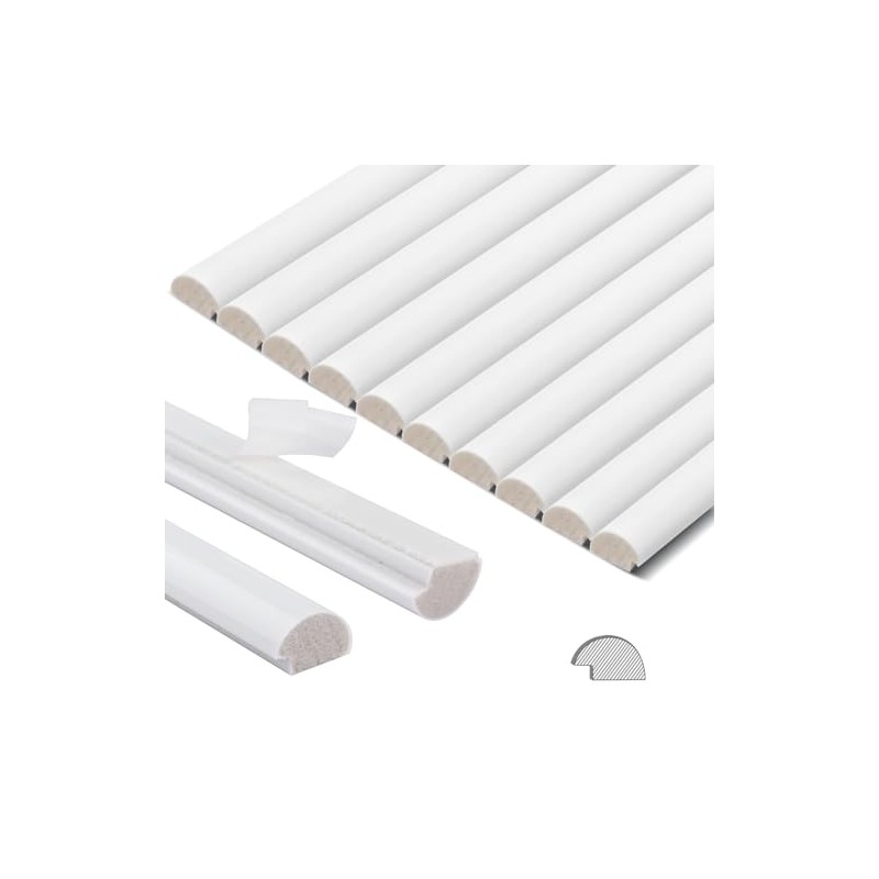 STICKGOO 10-Pack Tile Edge Trim, 12" Wall Molding Trim for