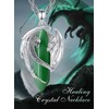 CELESTIA Dragon Necklace for Women Men Green Jade Necklace Healing