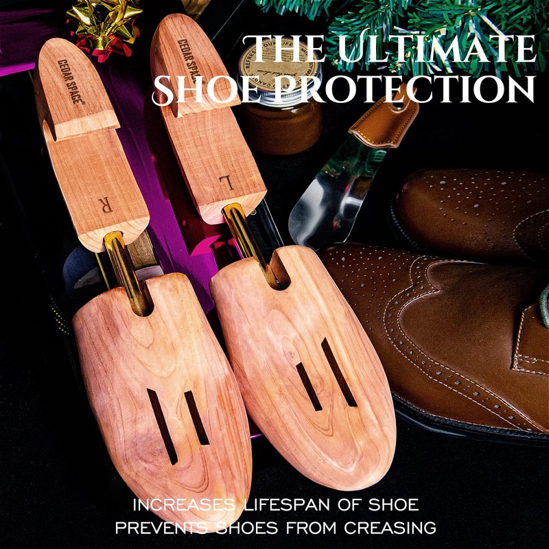 Cedar Space Wooden Shoe Stretcher Tree, 6.5-14 Sizes Cedar Wood