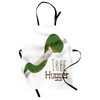 Ambesonne Reptile Apron, Cartoon Snake Hanging from Tree Hug Love