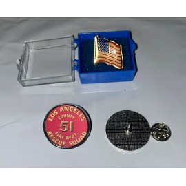 Beautiful Fire fighter Squad 51 lapel pin / tie tack WITH BONUS