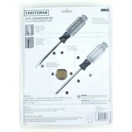 Craftsman 14 piece Screwdriver Set 6 Phillips & 7 Slotted Flat Head