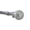 Home Details Palermo Adjustable 48"-86" Curtain Rod, Silver