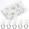 Craftsatin 50 Pcs Plastic Curtain Track Roller Hooks Ceiling Sliding