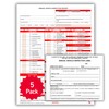 5 Pack 3-Ply Carbonless Annual Vehicle Inspection Report Forms with