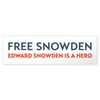 CafePress Free Snowden Bumper Sticker 10"x3" Rectangle Bumper Sticker Car