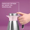 Emsa Soft Grip N4120300 Insulated Jug, 1 Litre, Stainless Steel,