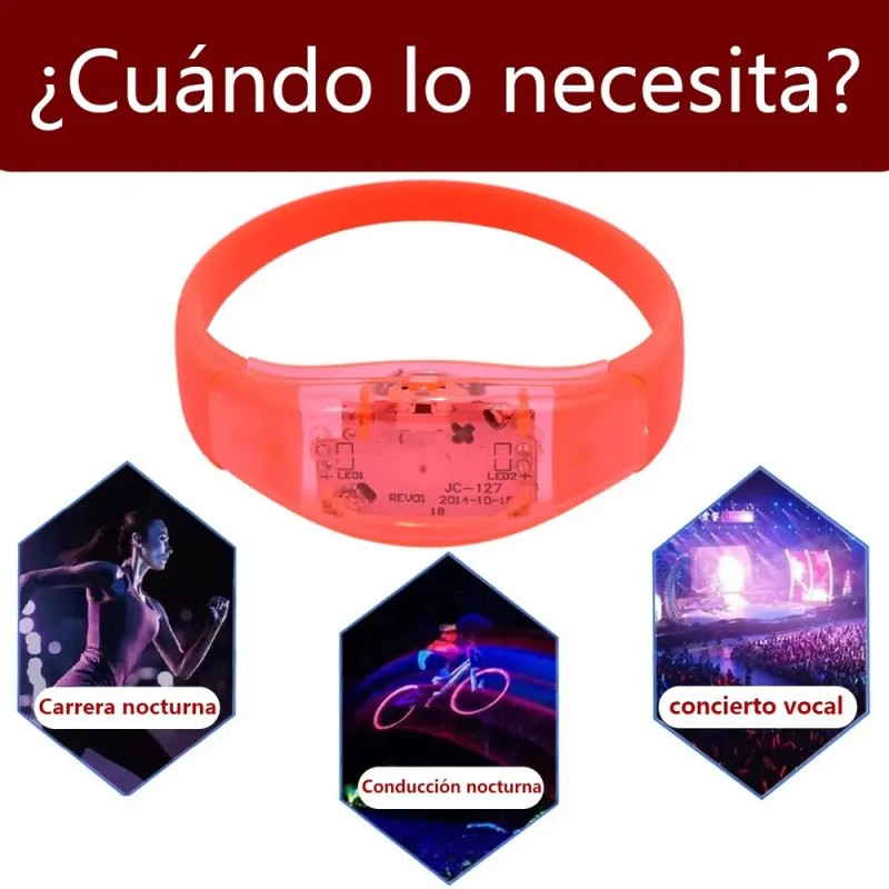 Guo Pulseras Led Neón De 16 Piezas For Fiestas -