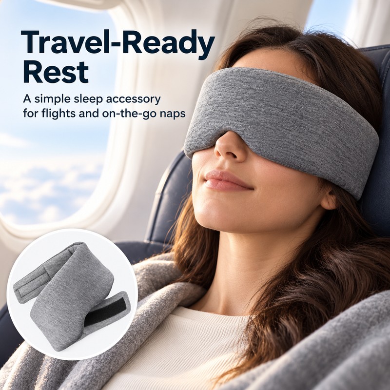 Cotton Sleep Eye Mask for Side Sleepers – Soft Light-Blocking