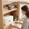 HOMELUX THEORY Wine Glass Storage Box with Dividers, Ivory Hard