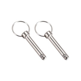 METALLIXITY Quick Release Pins (8mmx42mm) 2Pcs, Carbon Steel Pull Pin - for Shipbuilding, Ship Outfitting, Boat Top