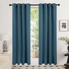 Deconovo Total Blackout Curtains Linen Curtains Room Darkening Curtains with