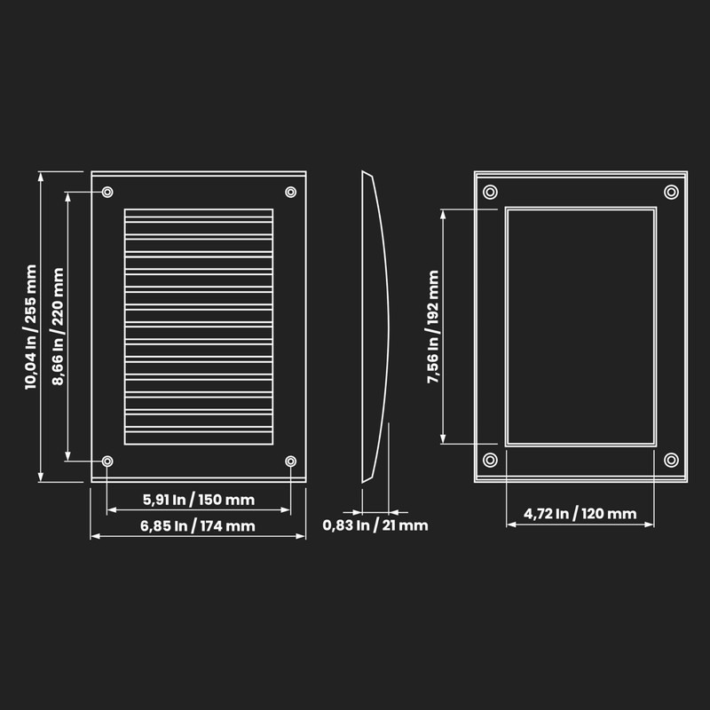 Repa Market White Adjustable Ventilation Grill - Louvered Air Vent