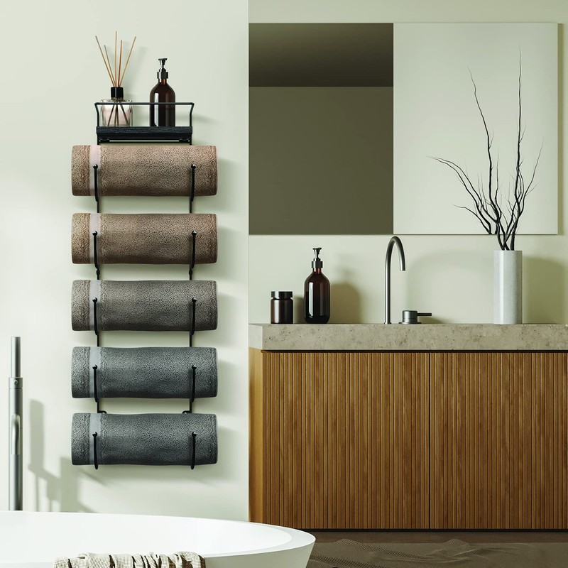 Sorbus Bathroom Towel Holder - 5 Tier Metal Towel Rack