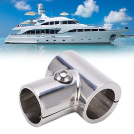 90° T Tee Tube Pipe Connector 1in/25.4mm ID Separable Stainless Steel Boat Hand Rail Accessories for Ships Yachts