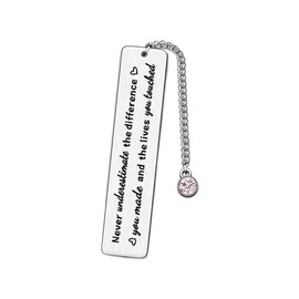 Kefley Retirement Leaving Gifts for Coworker Employee Nurse Teacher Graduation Bookmarks Inspirational Gifts for Women Men Never Underestimate The Difference You Made Bookmark