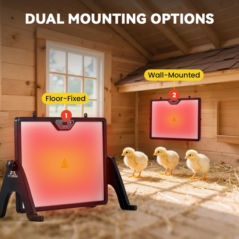 Proshine Chicken Coop Heater, 200W Chicken Heater with Remote Control,