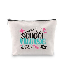 PYOUL Nurse Bag Nurse Survival Kit Cosmetic Bag Nurse Gift for RN Nurse Student Graduation Gift, School Nurse White