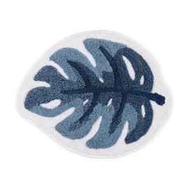 Allure Home Creation Blue Palm Shaped Bath Rug 24"x30"