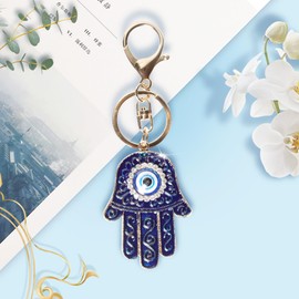 Evil Eye Keychain Turkish Blue Eye Charm Bohemian Style Suitable for Backpacks Car Keys Phone Accessories Fashion Accessory Small Gift, Blue, Small