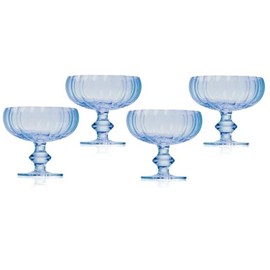 Godinger Coupe Glass, Stem Glass, Champagne Glass, Cocktail Glass Set of 4 – 12.75oz - Perfect for Cocktails, Champagne, and Desserts Ideal Gift for Special Occasions