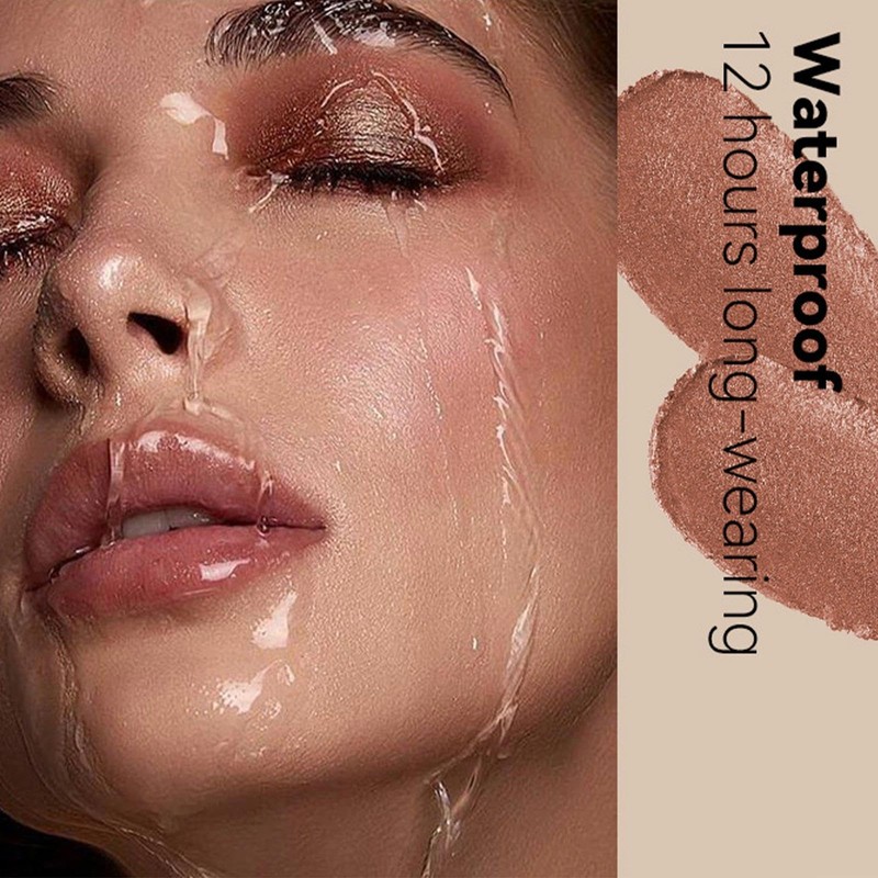 Waterproof Shimmer Eyeshadow Stick – Cream Glitter Pencil for Easy,