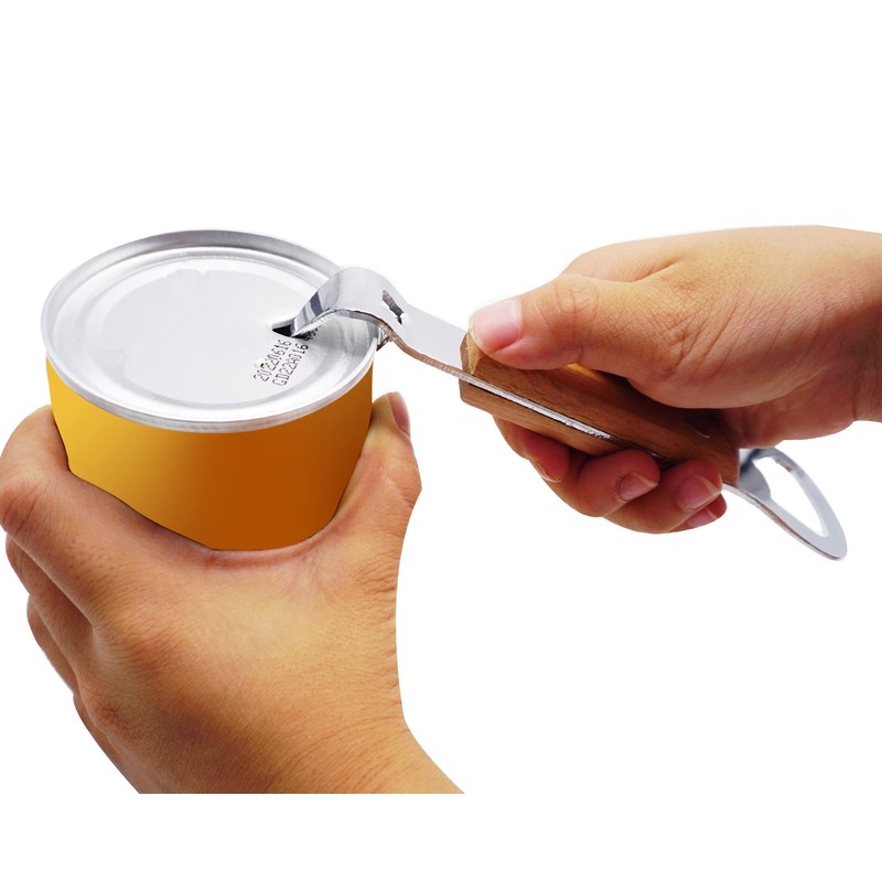 HANCELANT Can Punch Bottle Opener, Manual Stainless Steel Can Opener