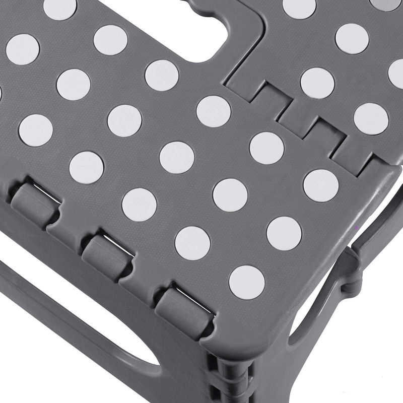 Casafield 9" Folding Step Stool with Handle, Gray - Portable