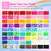 2400pcs Pony Beads 72 Colors 9mm Friendship Bracelets Making Kit,