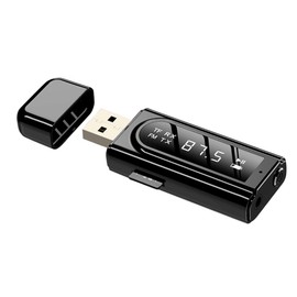 Operitacx Wireless Audio Receiver Transmitter Car Fm Adapter with Aux Jack USB Support High Definition Stereo Sound for Home Car Use