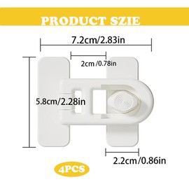 4 Pack Childproof Refrigerator Lock,Child Safety Lock for Baby,Refrigerator Child Lock,Small Refrigerator Door Latch, Oven Baby Proofing, Refrigerator Door Locks for Fridges, Cabinets, Drawers