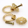 6 PCs Vintage Golden Ring Pulls with Hollowed-Out Dome Base
